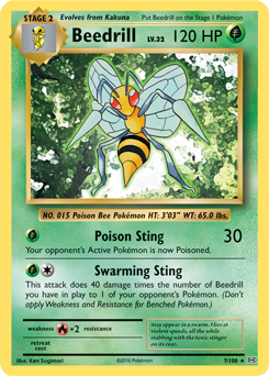 Beedrill 7/108 Pokémon card from Evolutions for sale at best price