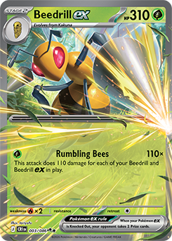Carte Pokémon Double rare Dardargnan ex 3/86 de la série Chaos Ascendant