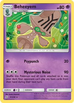 Beheeyem 91/236 Pokémon card from Unified Minds for sale at best price