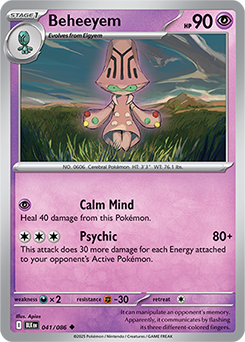 Uncommon Pokémon card Beheeyem 41/86 from Black Bolt expansion