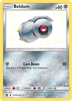 Shining Pokémon Pokémon card Beldum SV30/SV94 from Hidden Fates expansion