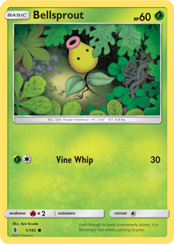 Bellsprout 1/145 Pokémon card from Guardians Rising for sale at best price