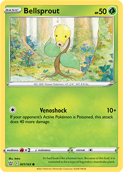 Bellsprout 1/163 Pokémon card from Battle Styles for sale at best price