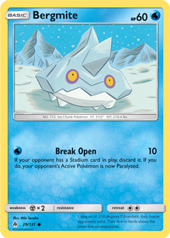 Bergmite 29/131 Pokémon card from Forbidden Light for sale at best price