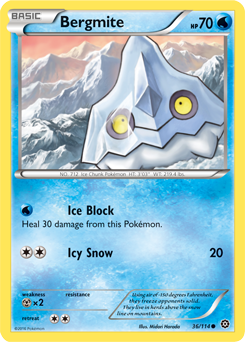 Bergmite 36/114 Pokémon card from Steam Siege for sale at best price
