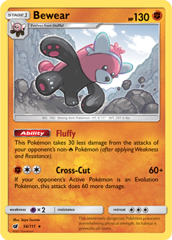 Bewear 56/111 Pokémon card from Crimson Invasion for sale at best price