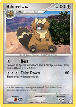 Bibarel 20/130 Pokémon card from Diamond & Pearl for sale at best price