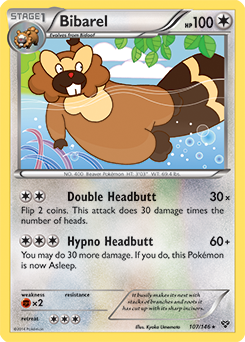 Bibarel 107/146 Pokémon card from X&Y for sale at best price