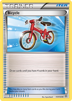 Uncommon Pokémon card Bicycle 117/135 from Plasma Storm expansion