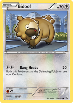 Bidoof 106/124 Pokémon card from Dragons Exalted for sale at best price