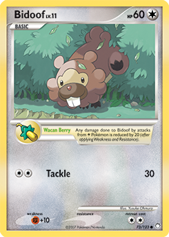 Bidoof 73/123 Pokémon card from Mysterious Treasures for sale at best price