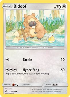 Bidoof 171/236 Pokémon card from Unified Minds for sale at best price