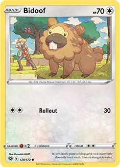 Bidoof 120/172 Pokémon card from Brilliant Stars for sale at best price