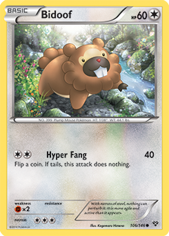 Bidoof 106/146 Pokémon card from X&Y for sale at best price