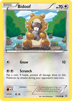 Bidoof 116/160 Pokémon card from Primal Clash for sale at best price