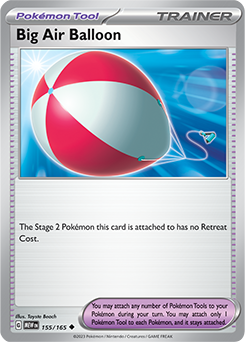 Big Air Balloon 155/165 Pokémon card from 151 for sale at best price