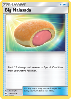 Uncommon Pokémon card Big Malasada 114/149 from Sun & Moon expansion