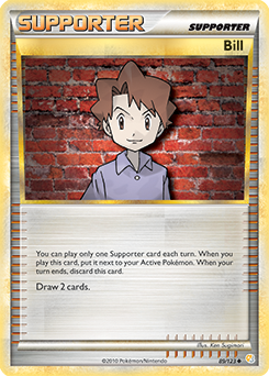 Uncommon Pokémon card Bill 89/123 from HeartGold SoulSilver expansion