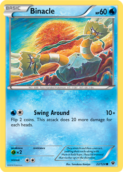 Common Pokémon card Binacle 22/124 from Fates Collide expansion