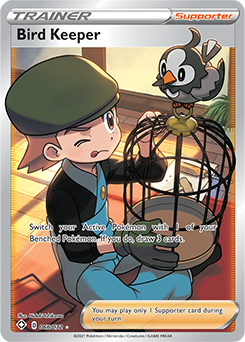 Full Art Trainer Pokémon card Bird Keeper 066/072 from Shining Fates expansion
