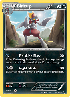 Bisharp 76/101 Pokémon card from Noble Victories for sale at best price