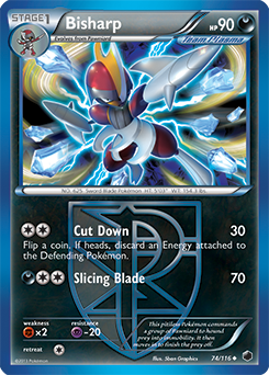 Bisharp 74/116 Pokémon card from Plasma Freeze for sale at best price
