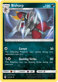 Bisharp 135/236 Pokémon card from Cosmic Eclipse for sale at best price