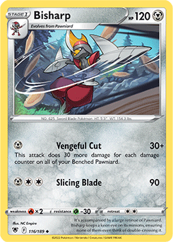 Uncommon Pokémon card Bisharp 116/189 from Astral Radiance expansion
