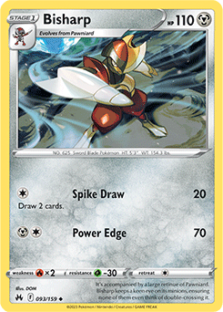 Bisharp 093/159 Pokémon card from Crown Zenith for sale at best price