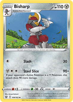 Bisharp 104/163 Pokémon card from Battle Styles for sale at best price