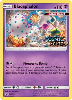 Promo Pokémon card Blacephalon SM221 from Sun and Moon Promos expansion