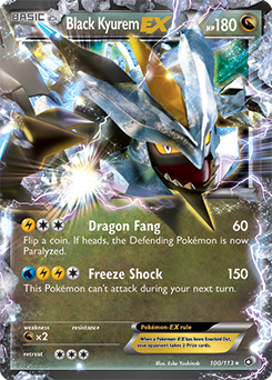 Carte Pokémon Black Kyurem EX 100/113 de la série Legendary Treasures en vente au meilleur prix