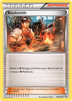 Uncommon Pokémon card Blacksmith 88/106 from Flashfire expansion