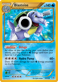 Shining Pokémon Pokémon card Blastoise 137/135 from Plasma Storm expansion