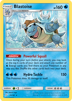 Blastoise 25/181 Pokémon card from Team Up for sale at best price