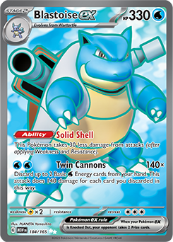 Blastoise ex 184/165 Pokémon card from 151 for sale at best price