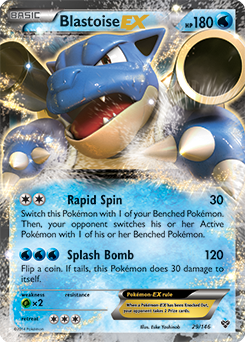 Pokémon EX Pokémon card Blastoise EX 29/146 from X&Y expansion