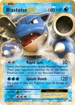 Blastoise EX 21/108 Pokémon card from Evolutions for sale at best price