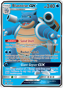 Promo Pokémon card Blastoise GX SM189 from Sun and Moon Promos expansion
