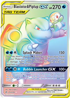Blastoise Piplup GX 253/236 Pokémon card from Cosmic Eclipse for sale at best price