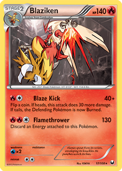 Blaziken 17/108 Pokémon card from Dark Explorers for sale at best price