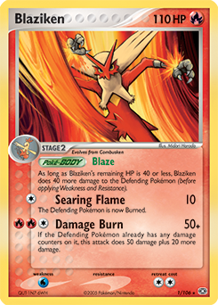 Blaziken 1/106 Pokémon card from Ex Emerald for sale at best price