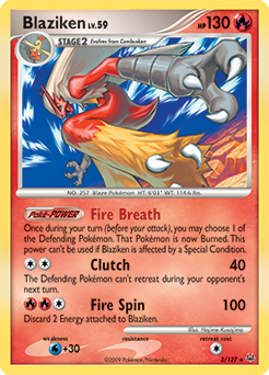 Blaziken 3/127 Pokémon card from Platinuim for sale at best price
