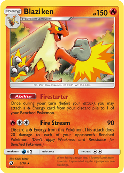 Blaziken 6/70 Pokémon card from Dragon Majesty for sale at best price