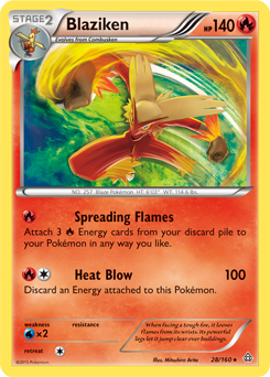 Blaziken 28/160 Pokémon card from Primal Clash for sale at best price