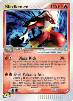 Pokémon ex Pokémon card Blaziken EX 89/95 from Ex Team Magma vs Team Aqua expansion