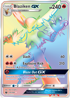 Blaziken GX 170/168 Pokémon card from Celestial Storm for sale at best price