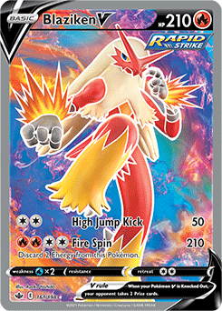 Blaziken V 161/198 Pokémon card from Chilling Reign for sale at best price