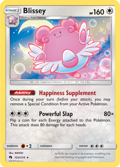Blissey 153/214 Pokémon card from Lost Thunder for sale at best price