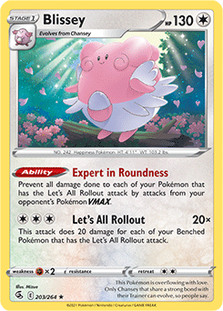 Blissey 203/264 Pokémon card from Fusion Strike for sale at best price